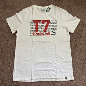 NWT Puma Men's White Cotton Crew Neck T-shirt in Half Sleeves sz XL